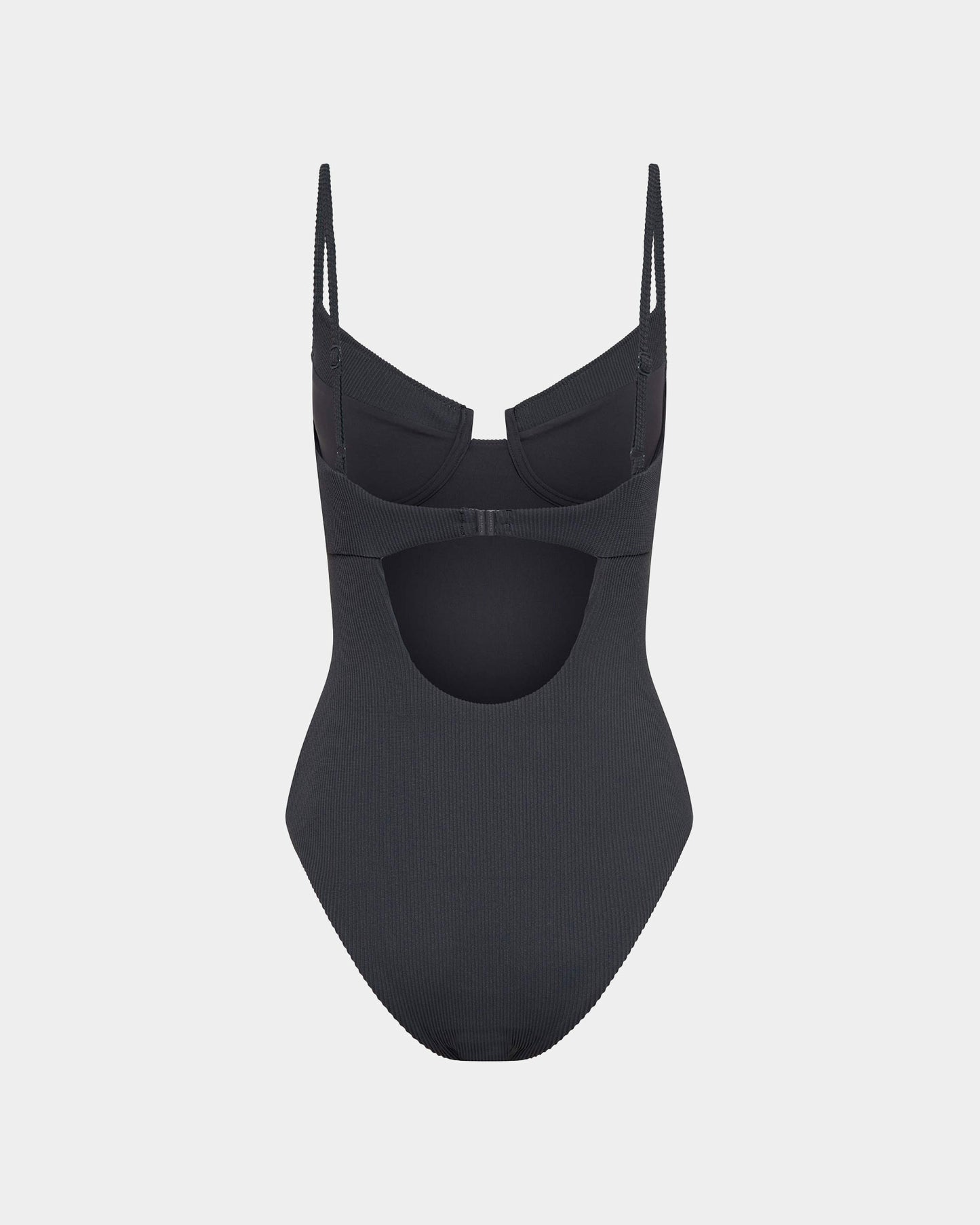Rib Underwire Bikini Top One Piece