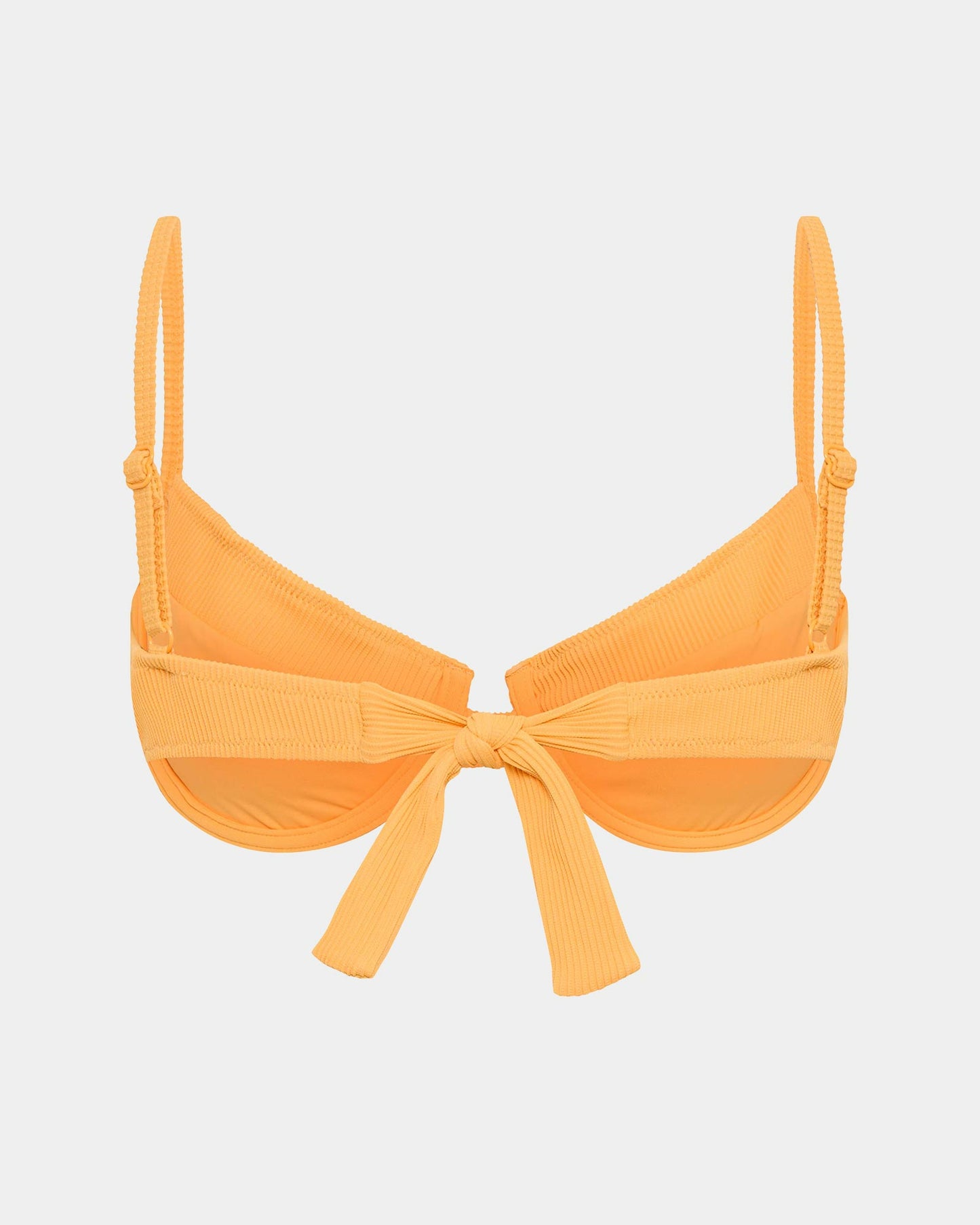 Rib Underwire Tie Back Bikini Top