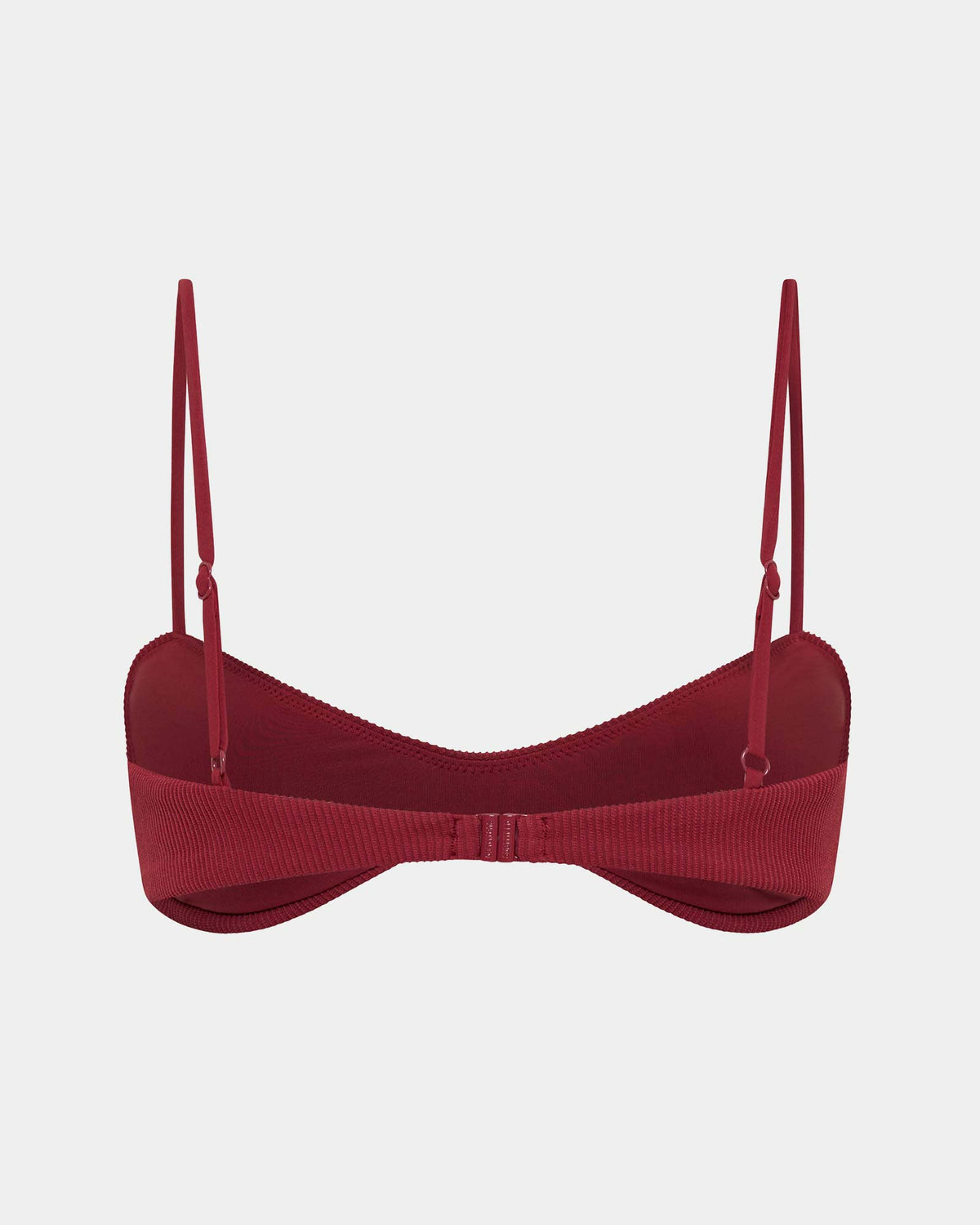 Rib Curve Crop Bikini Top BERRY