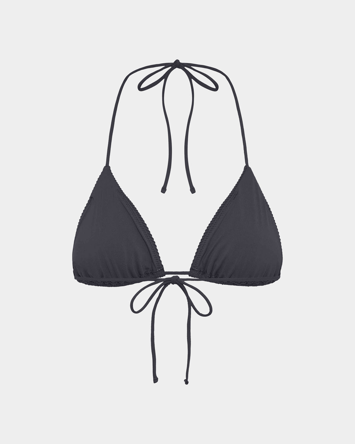Rib Halter Triangle Bikini Top STORM