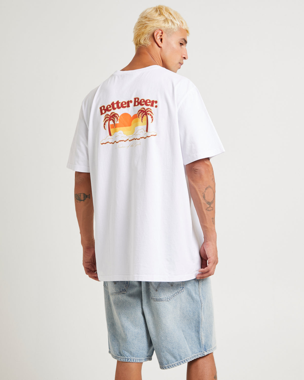 Oasis Print Short Sleeve T-Shirt WHITE