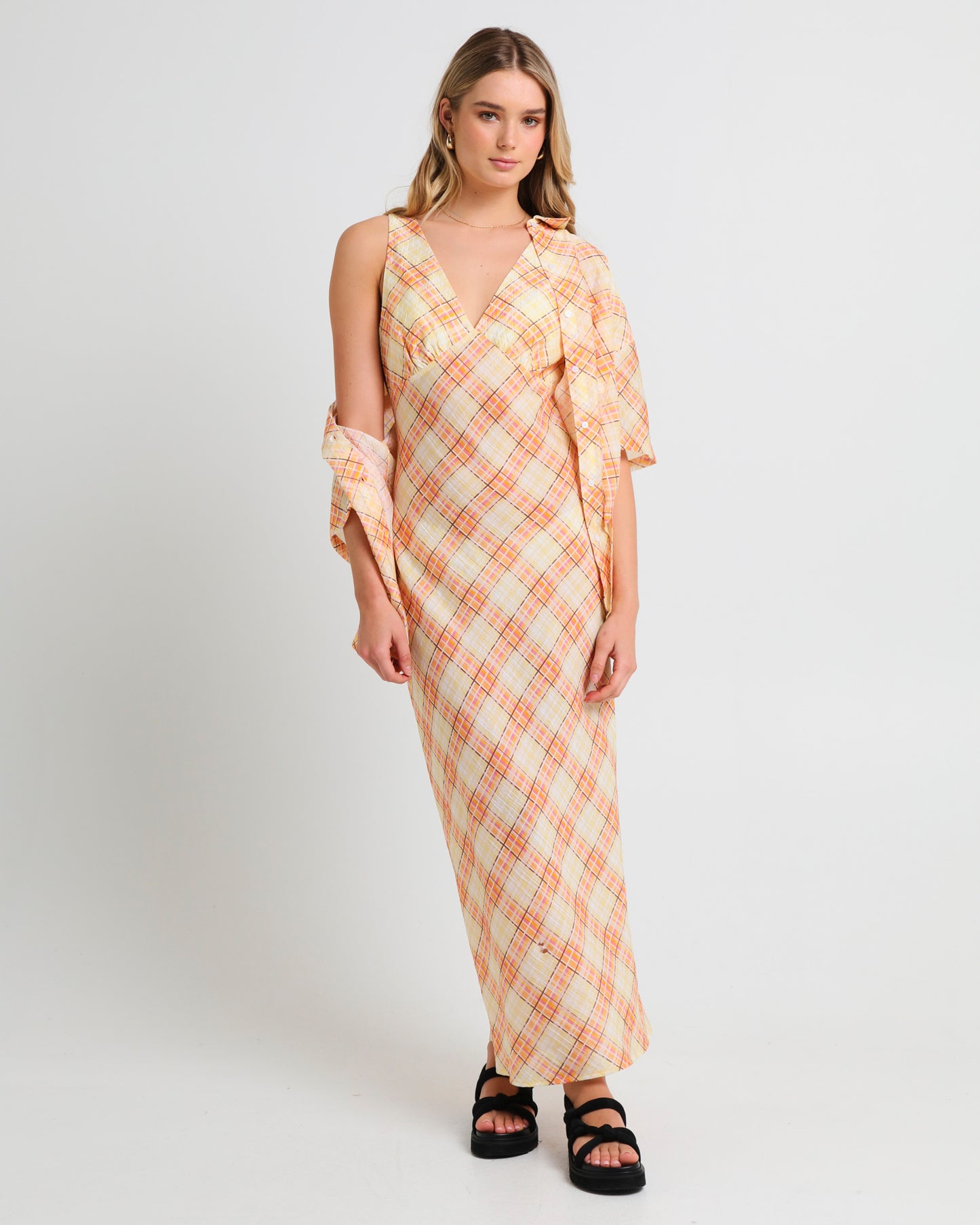 Nahla Check Slip Dress