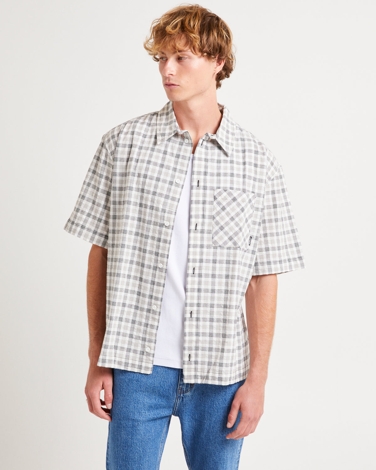 Leo Short Sleeve Shirt BLACK/WHITE