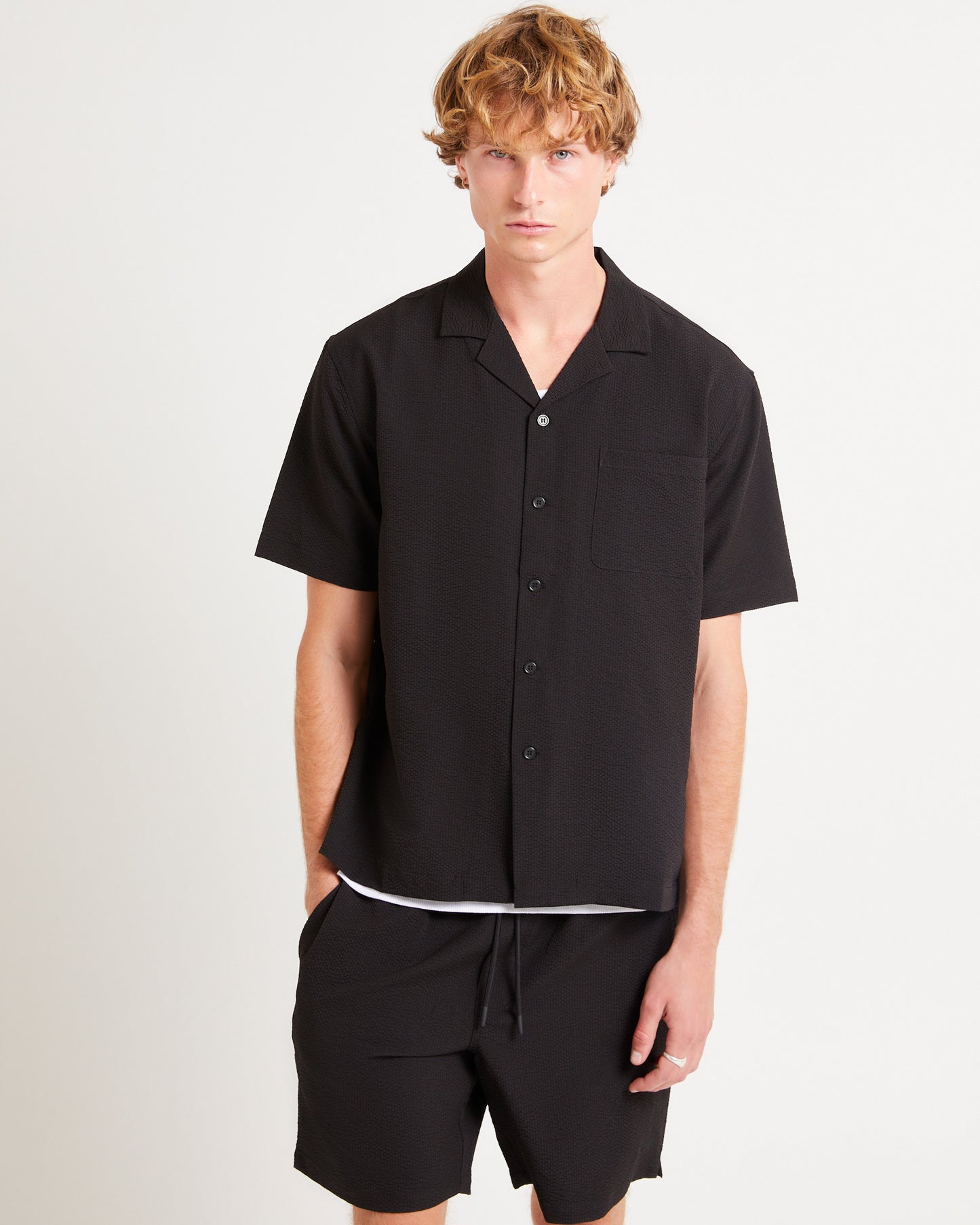 Morrison Seersucker Short Sleeve Resort Shirt