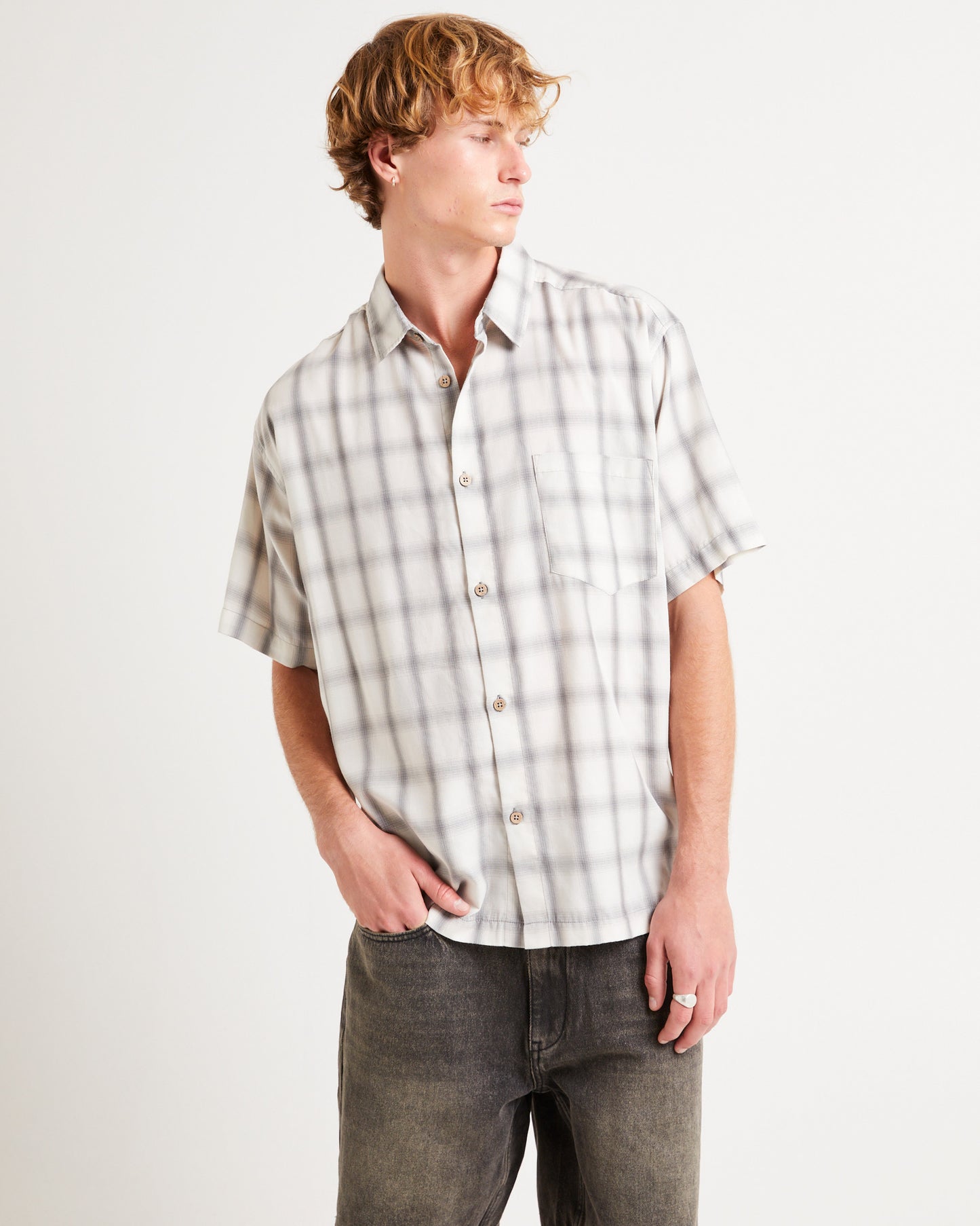 Dazed Ombre Check Short Sleeve Shirt