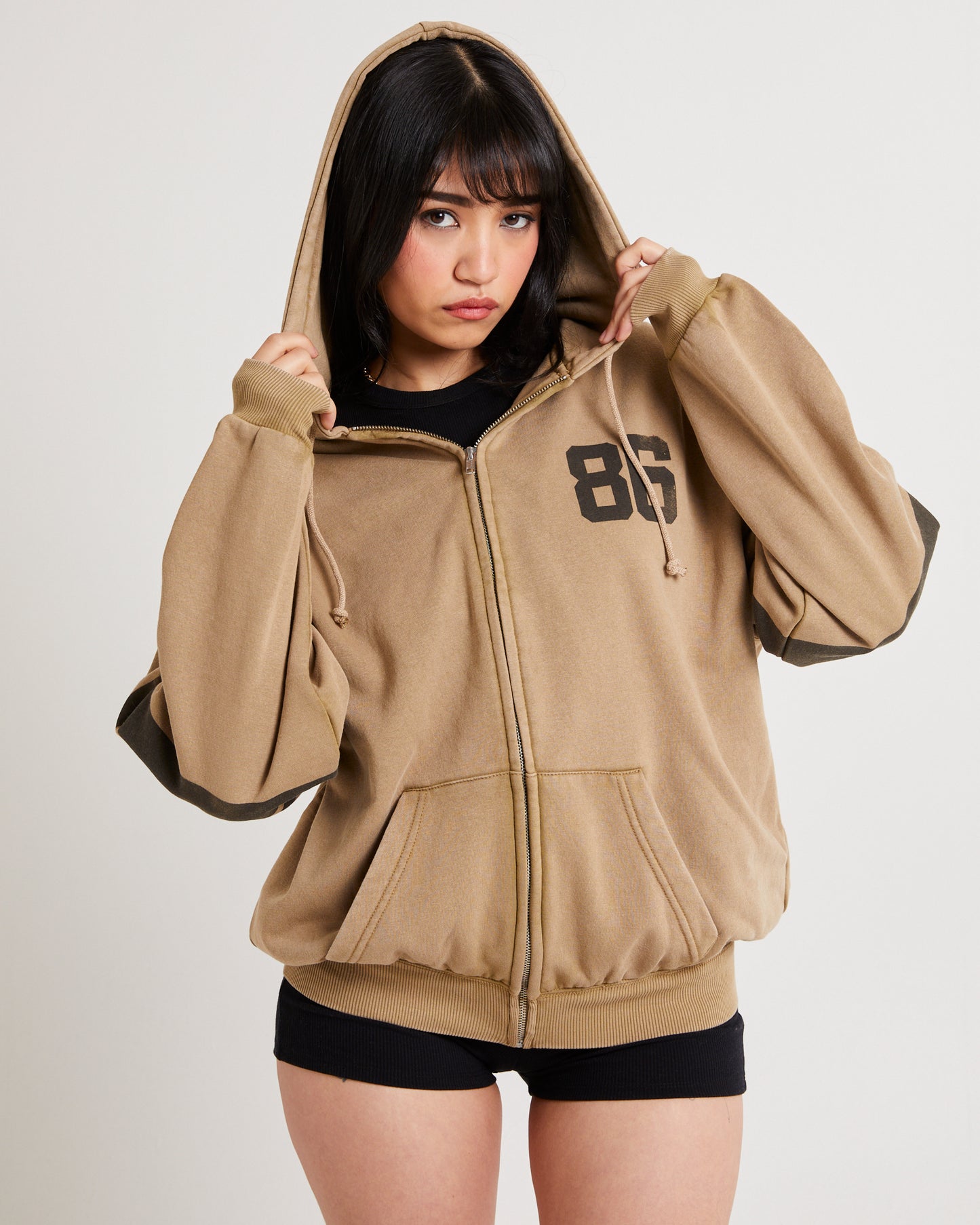 Dusty Zip Through Hoodie