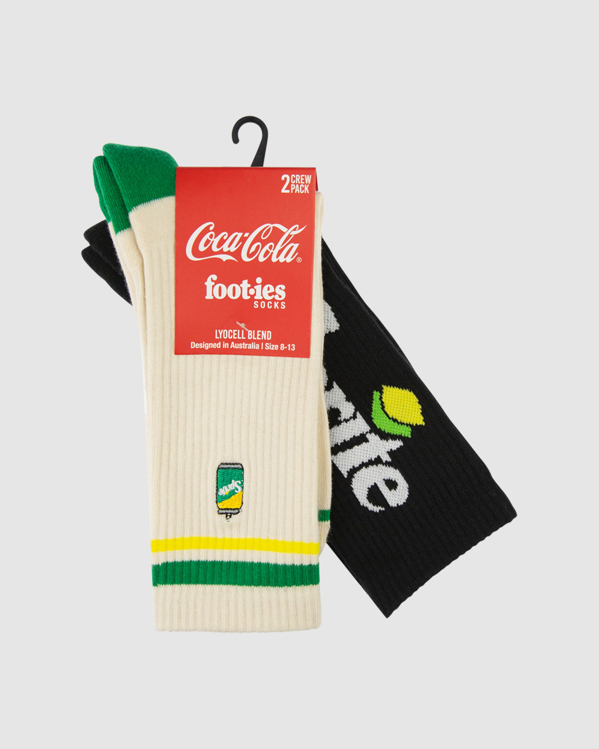 Sprite Sneaker Socks 2 Pack ASSORTED