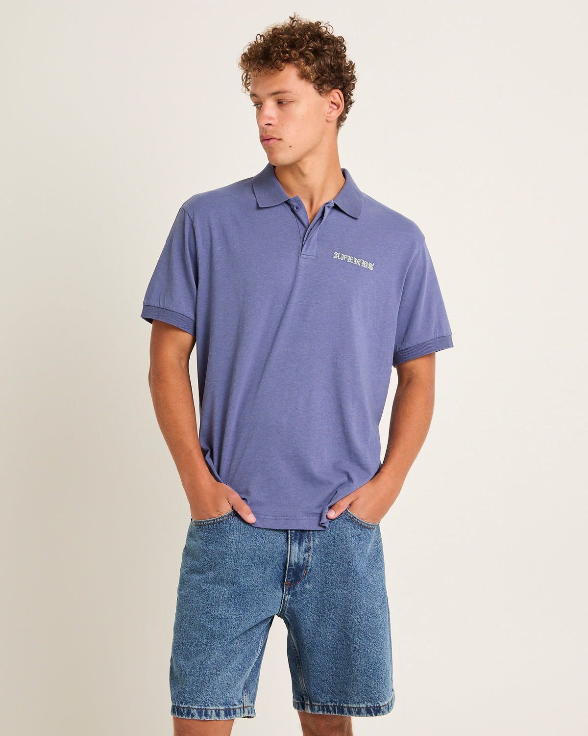 Byron Trip Short Sleeve Polo Shirt Marlin