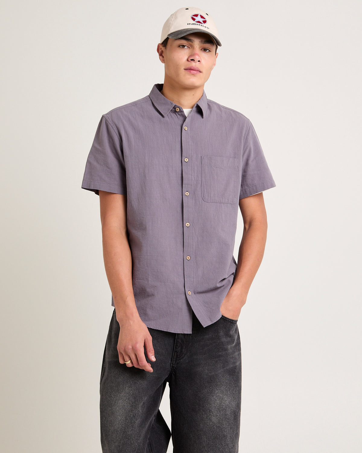 Louie Short Sleeve Shirt CHARCOAL
