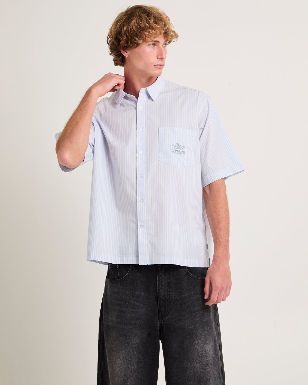 Skate Holiday Short Sleeve Shirt BLUE