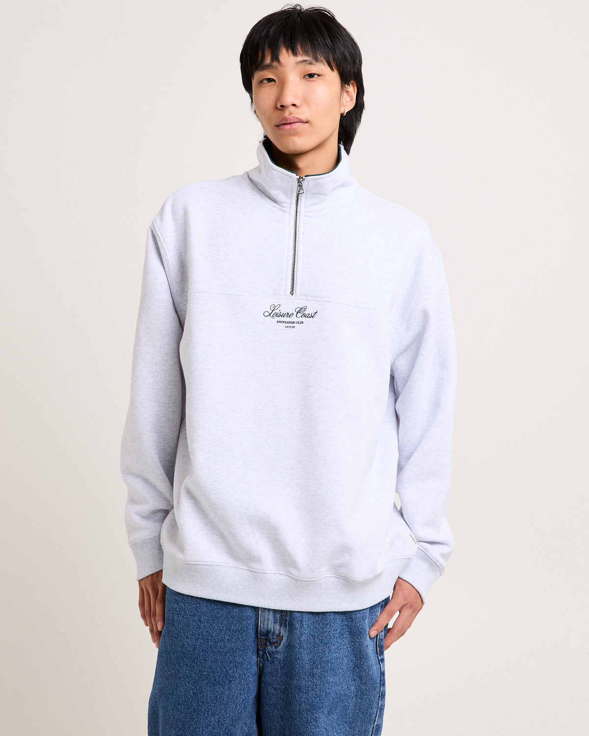 Club 1/4 Zip Fleece Jumper FROST MARLE