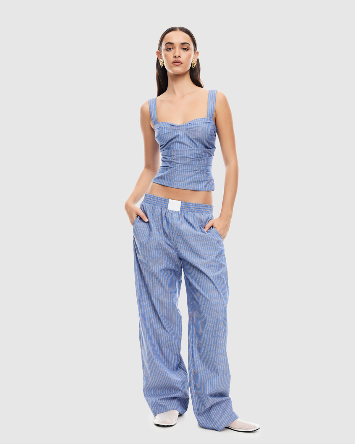 Cobain Pants NAVY STRIPE