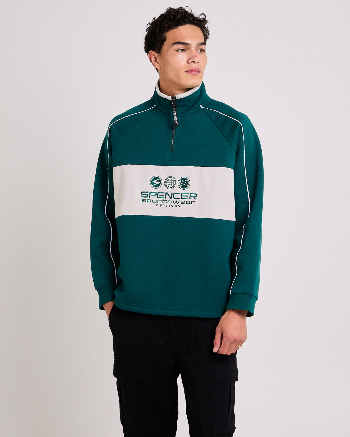 Global Quater Zip Fleece GREEN