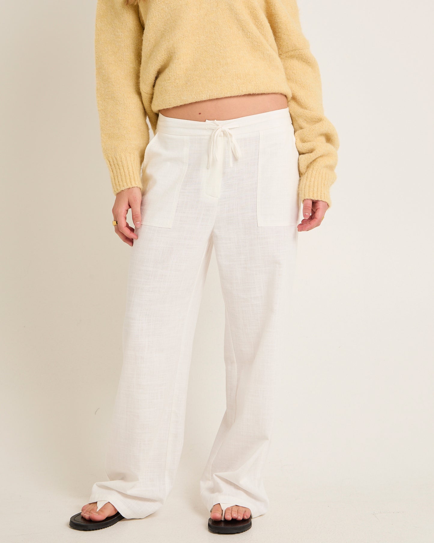 Lenny Linen Patch Pocket Pants