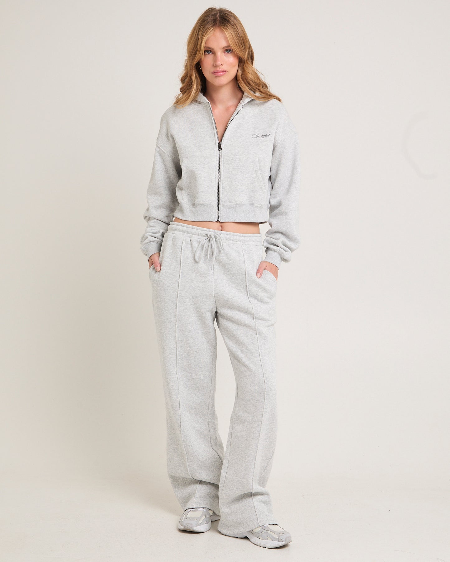 Subtitled Baggy Track Pants