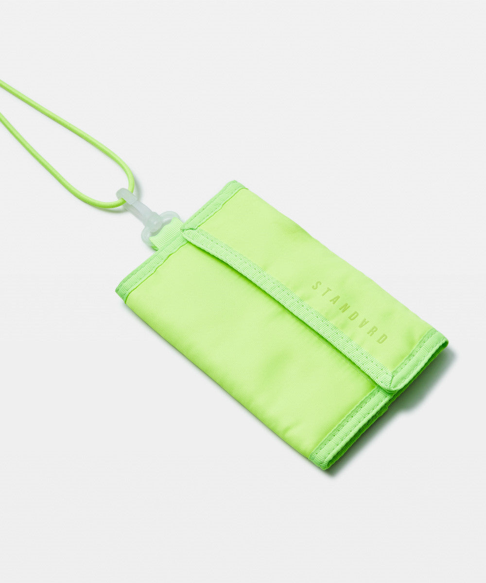 Tactical Neon Neck Wallet Acid Lime