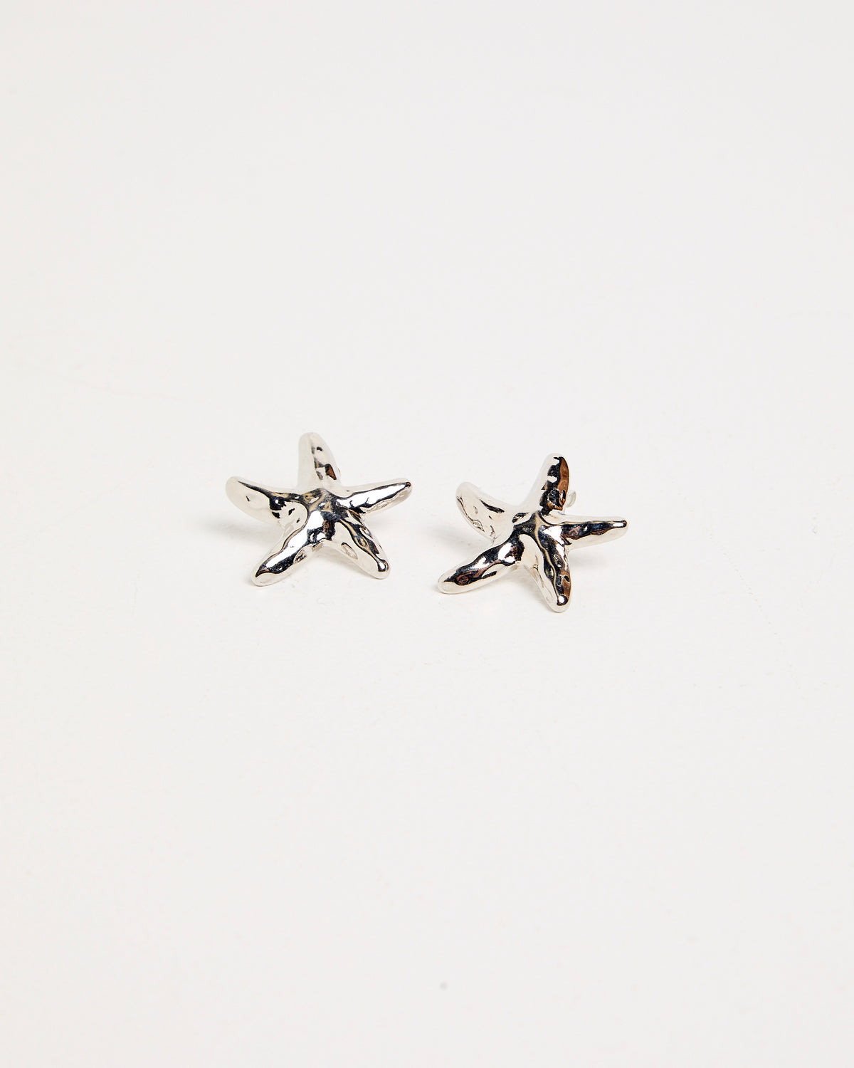 Aqua Starfish Earrings SILVER