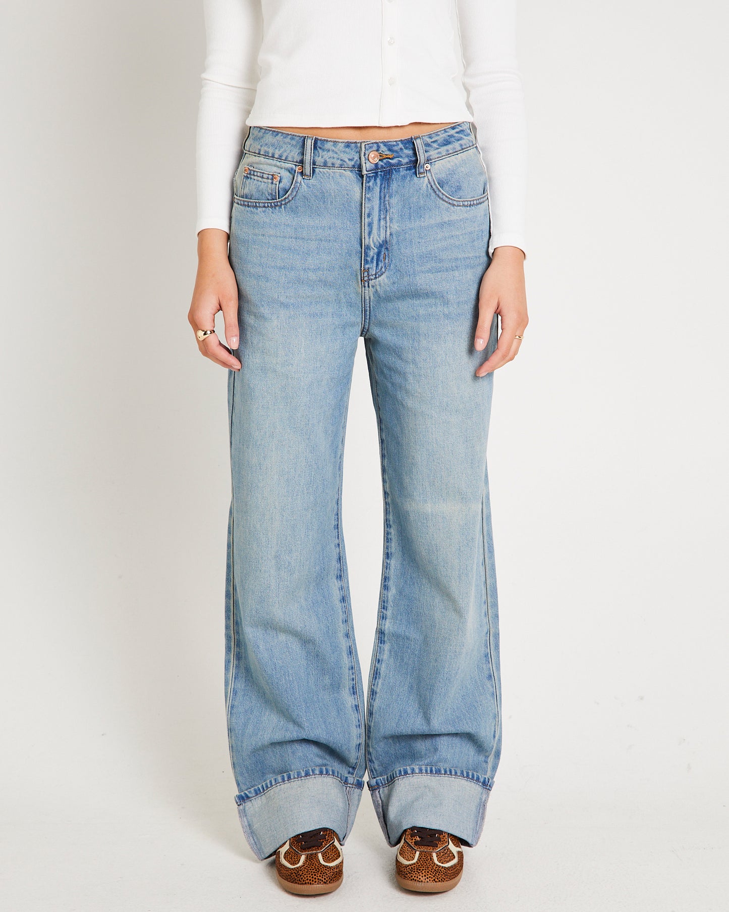 Demi Fold Hem Denim Jeans