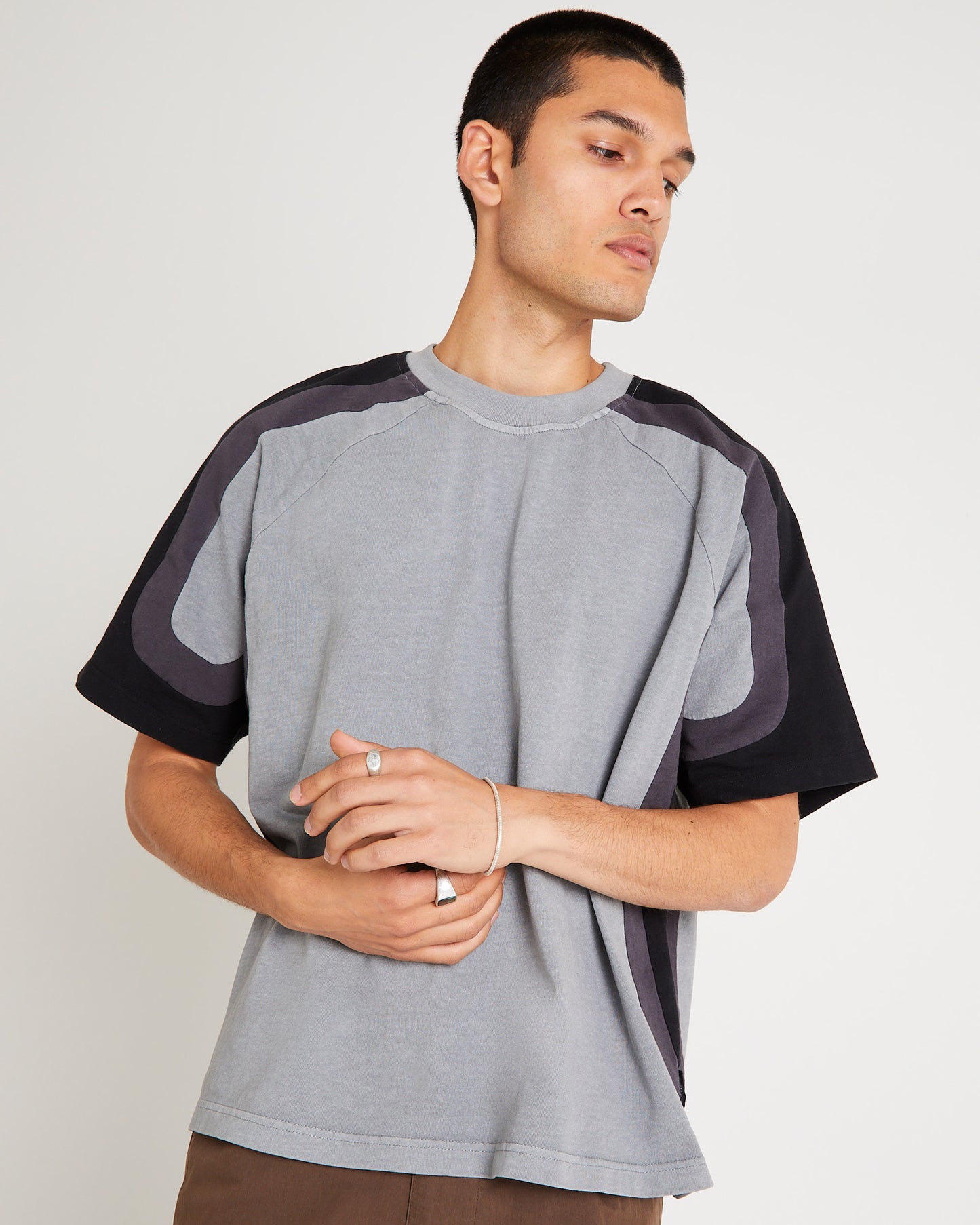 Novel Raglan Spliced T-Shirt