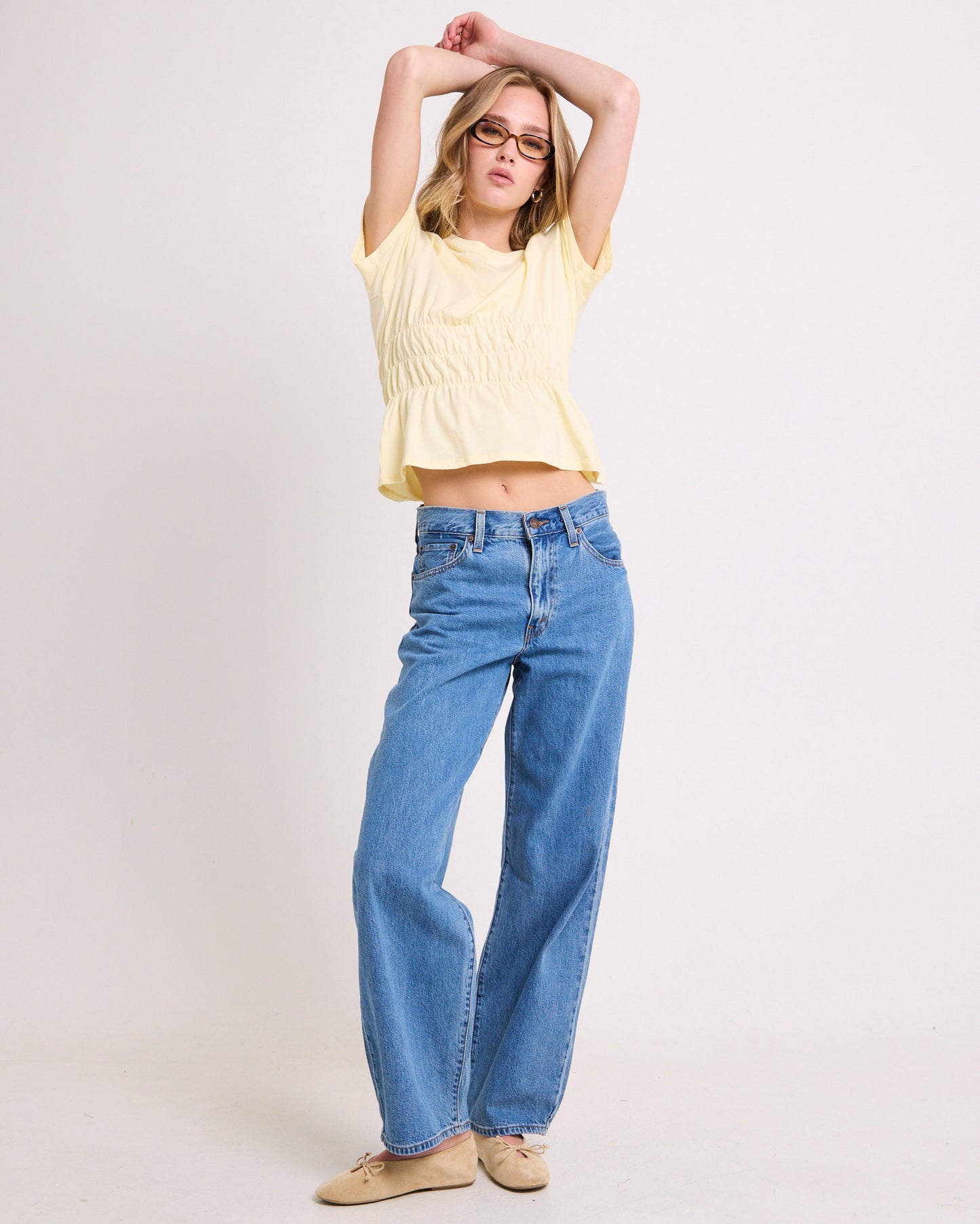 Baggy Dad Denim Jeans Own It Stone