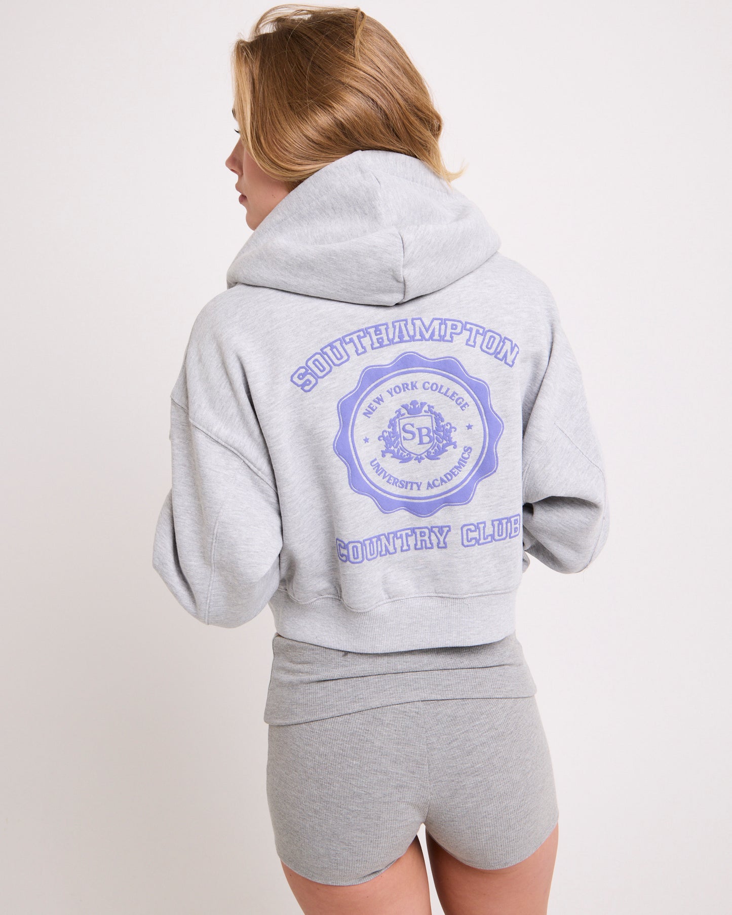 Country Club Cropped Zip Hoodie