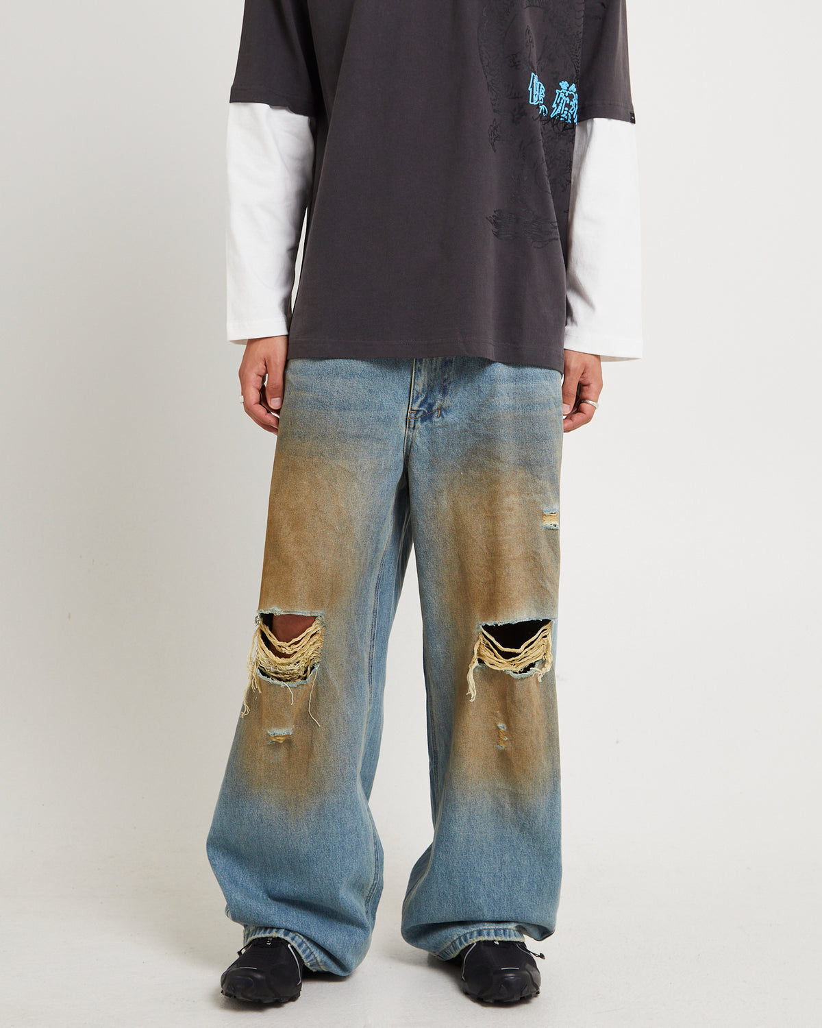 Society Baggy Denim Jeans DIRT TINT