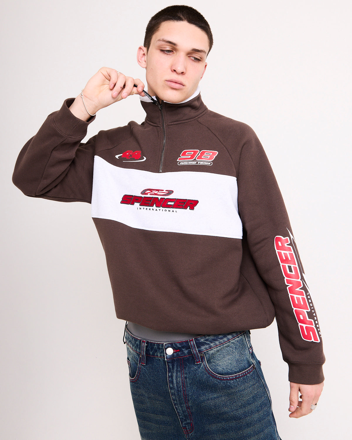 Lightspeed Racer 1/4 Zip Jacket BROWN