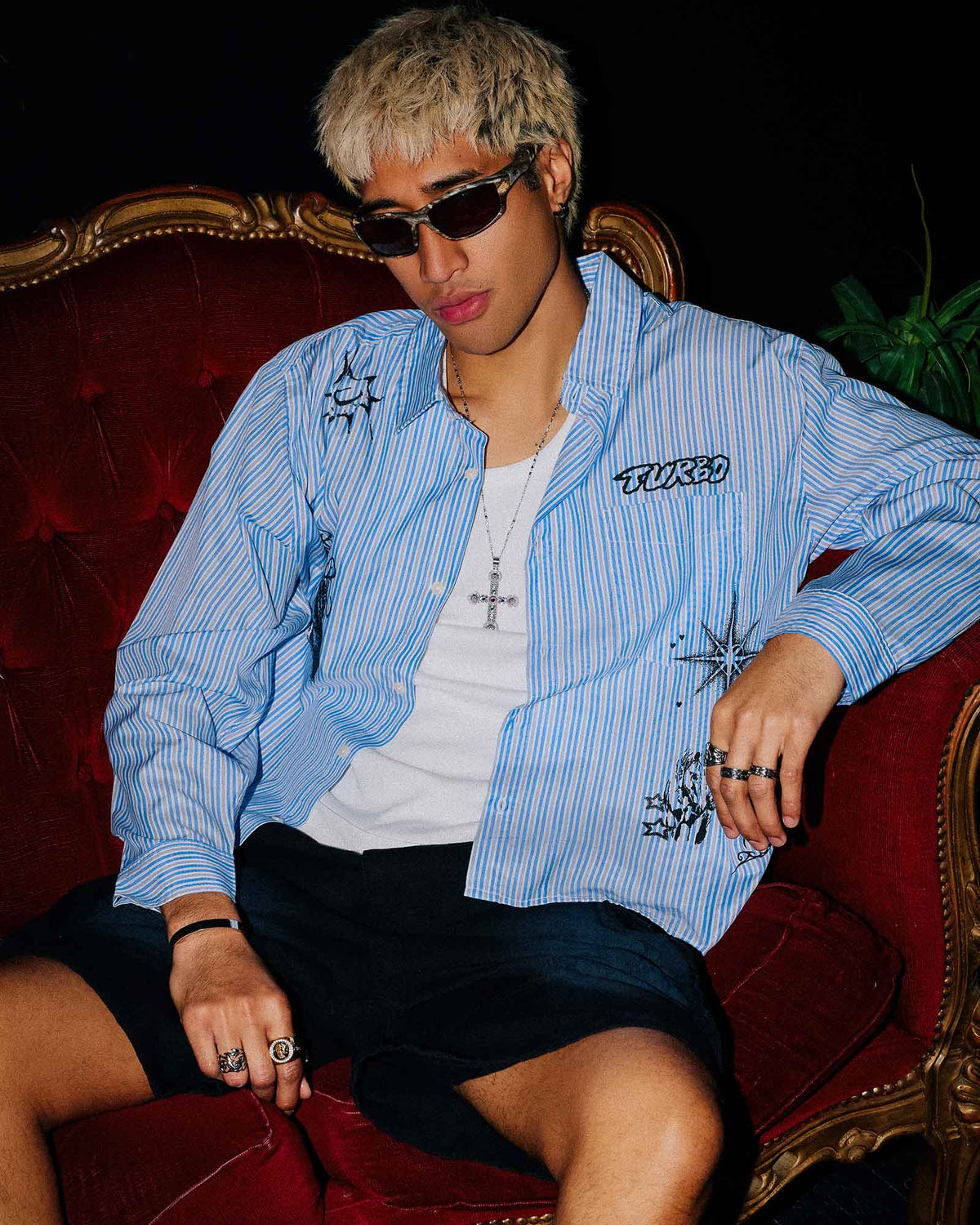 Airing Long Sleeve Shirt BLUE STRIPE