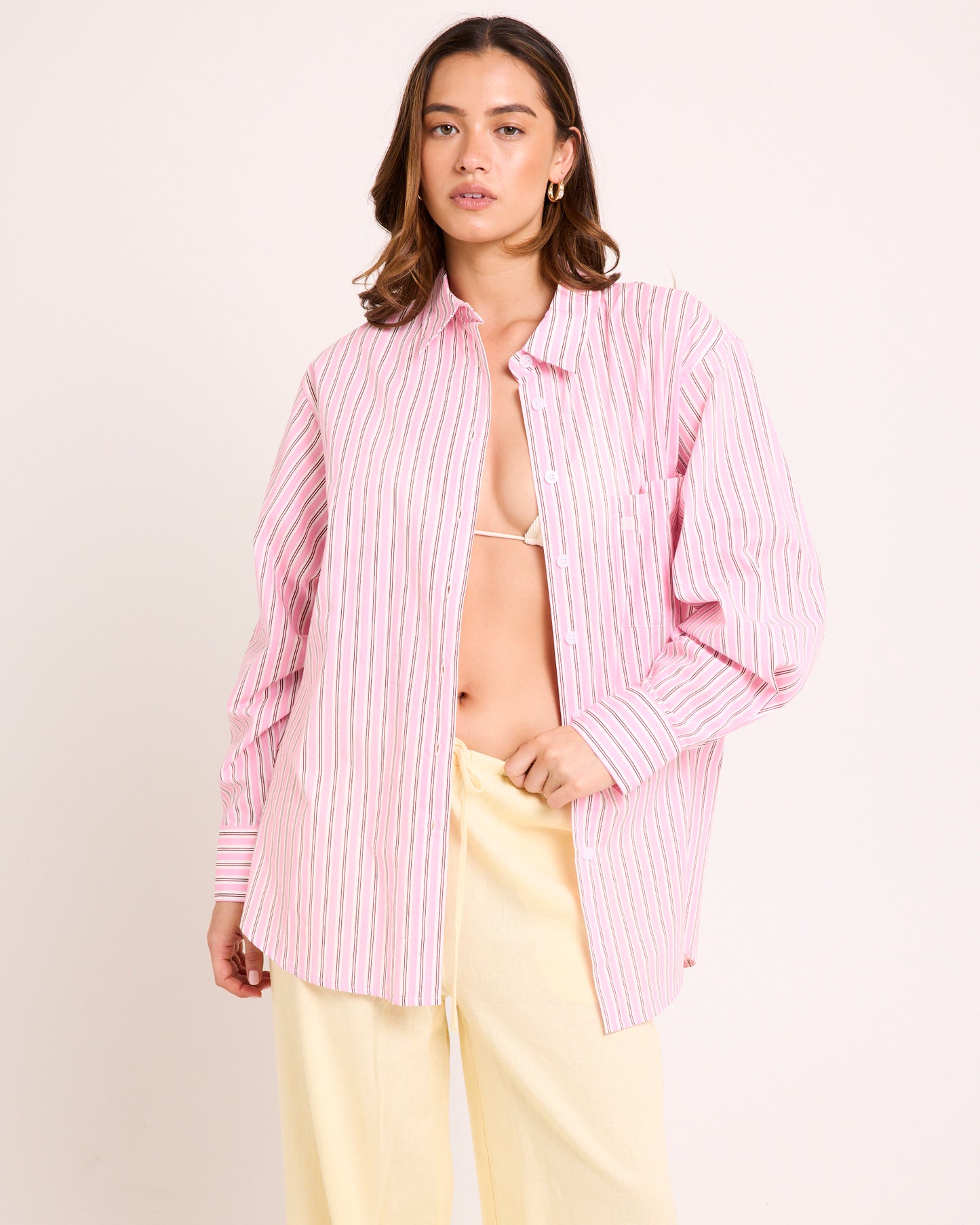 Coby Crisp Oversized Long Sleeve Shirt