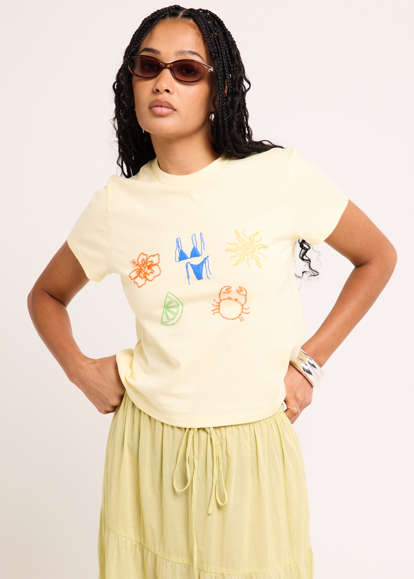 Vacation Beaded Baby Tee