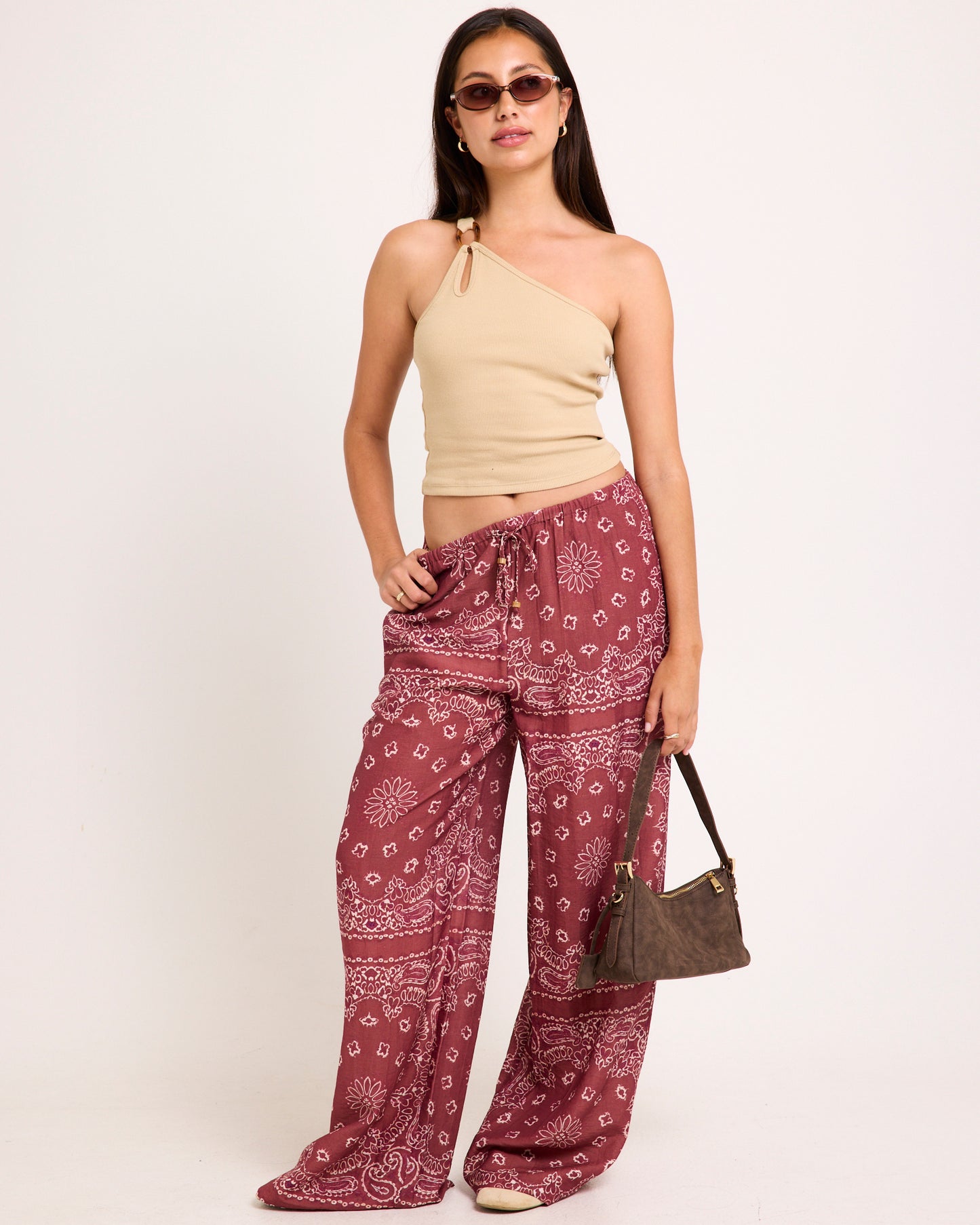 Kenzie One Shoulder Rib Tank