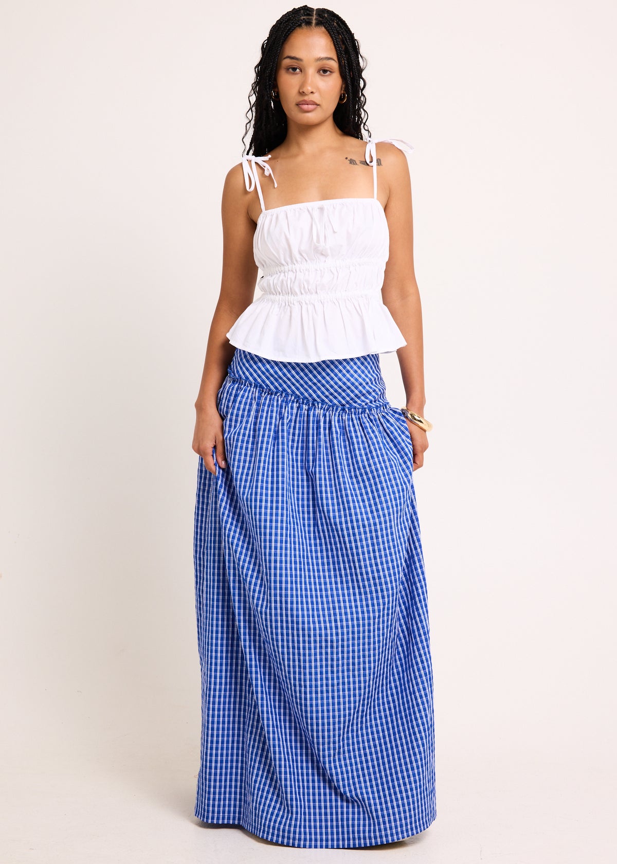 Cannes Maxi Skirt GINGHAM