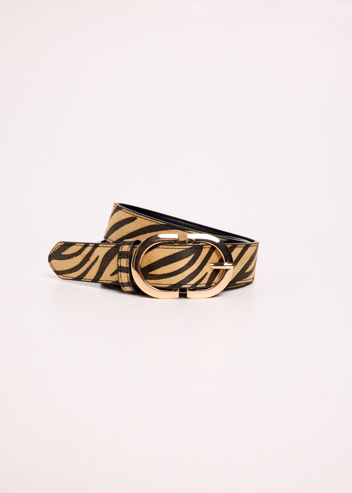Zuri Zebra Printed Belt PRINT
