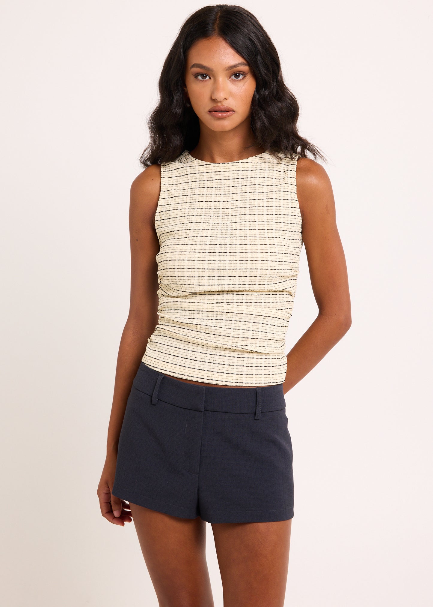 Winnie Warped Check Top