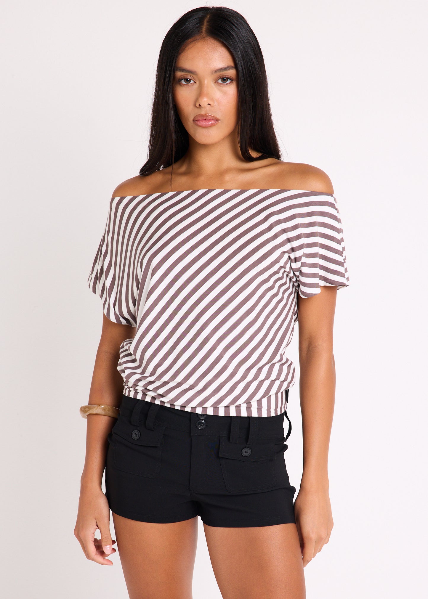 Candice Striped Slouch Top