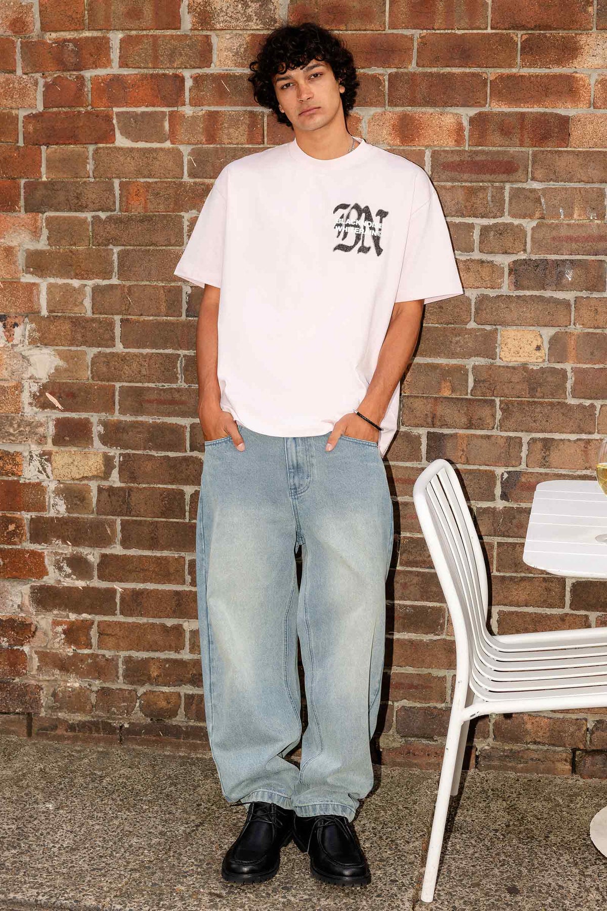 Zag Wide Boy Denim Jeans WASHED BLUE