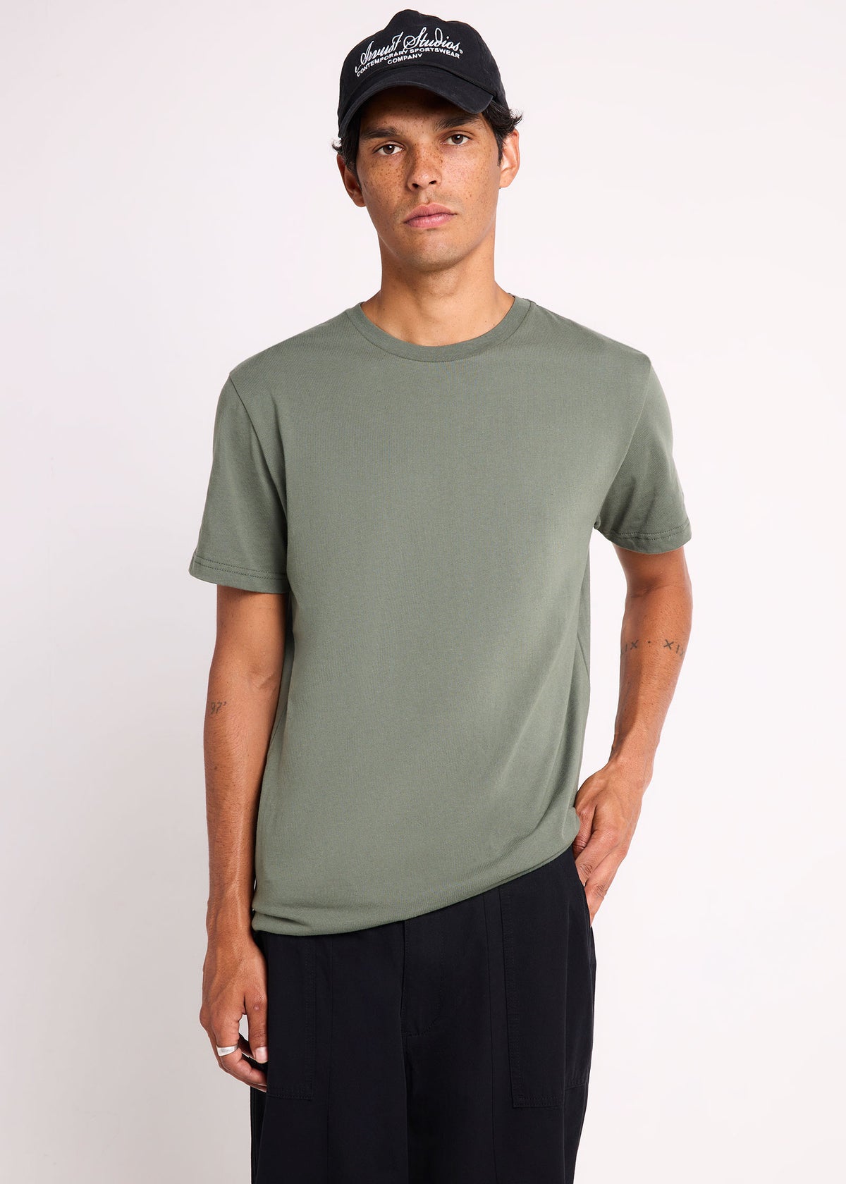 Crew Short Sleeve T-Shirt FADED ARMY