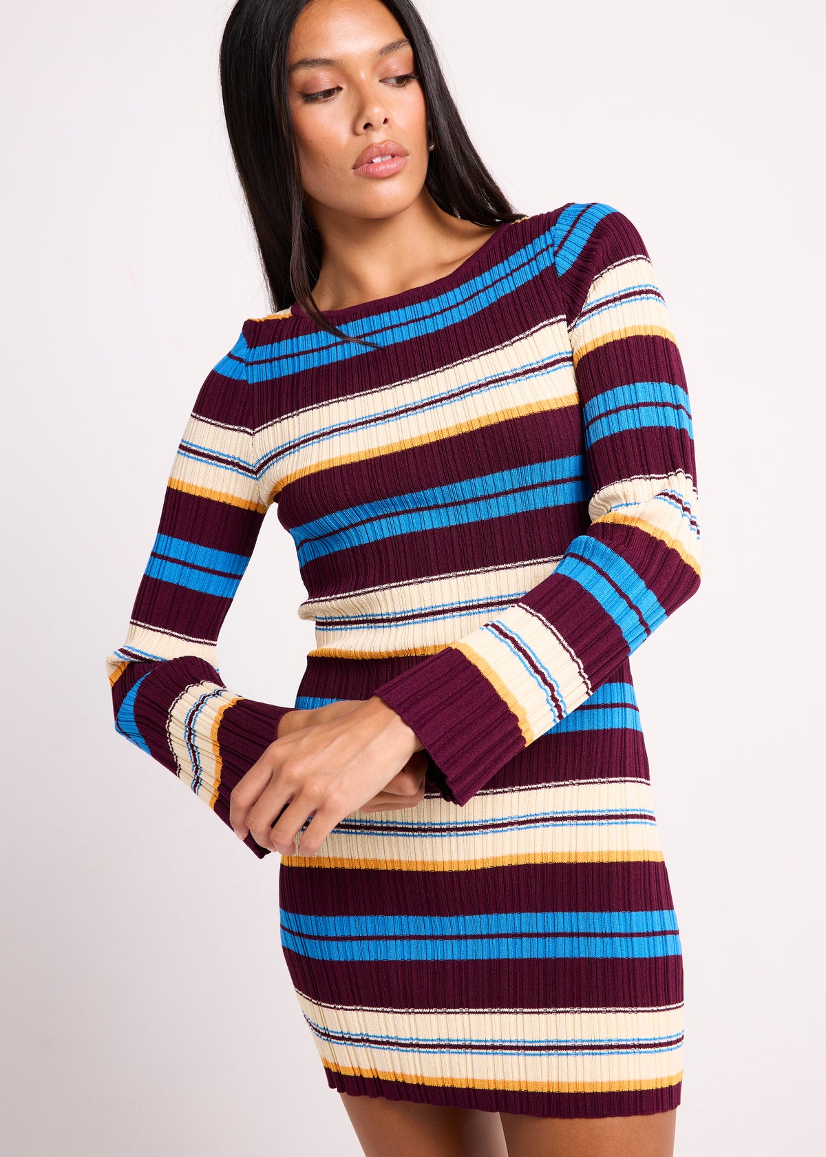 Tahlia Long Sleeve Knit Dress STRIPE