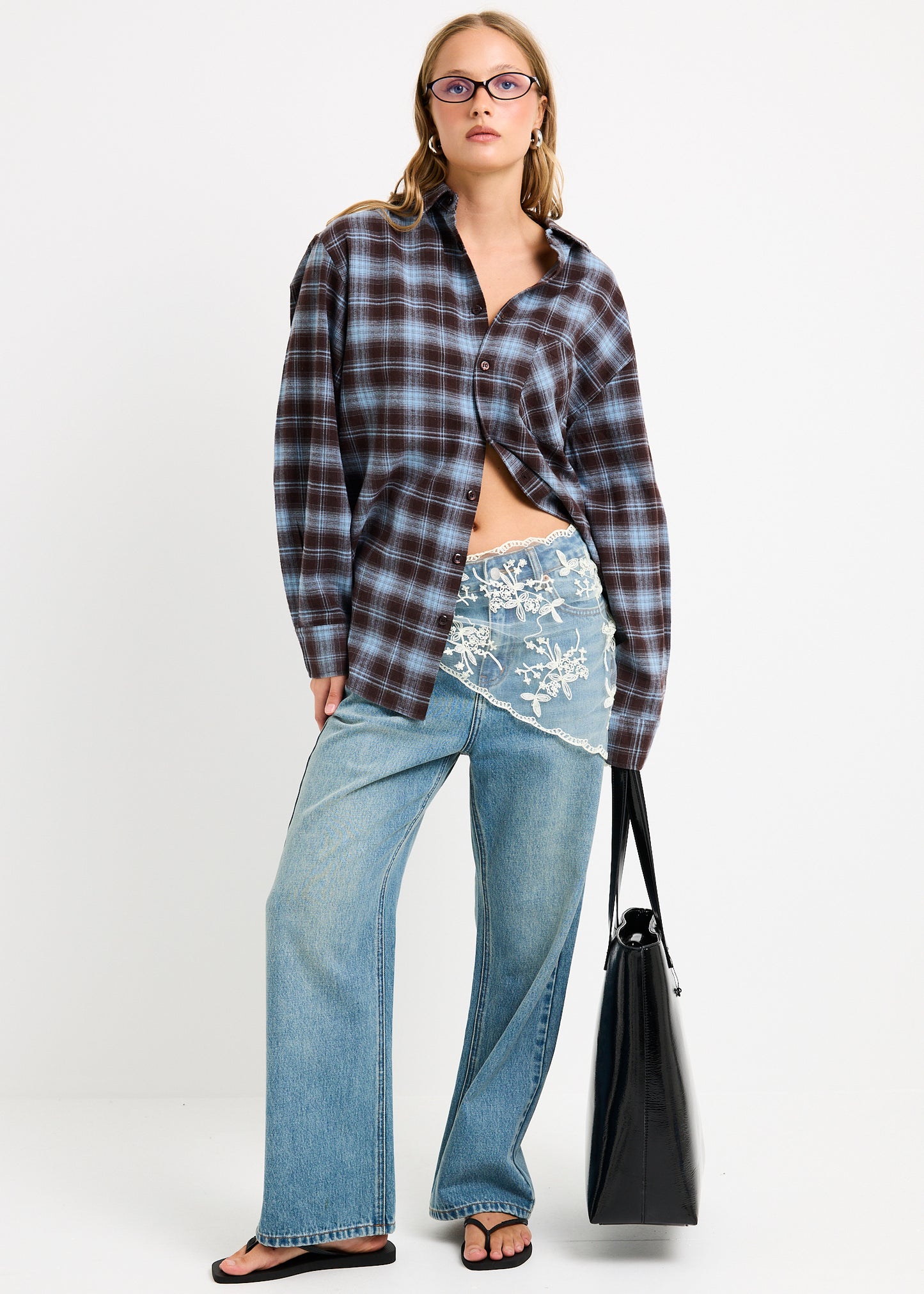 Arlo Plaid Boyfriend Long Sleeve Shirt