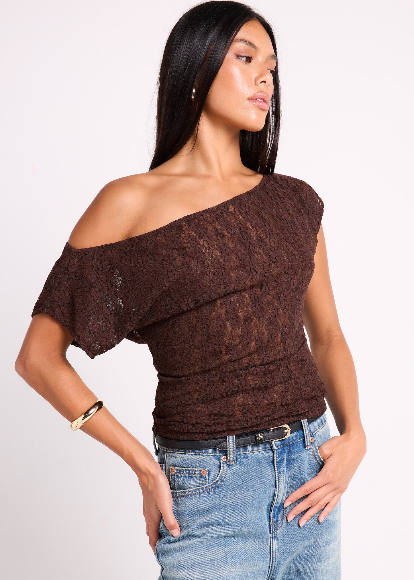 Natalie Lace Slouch Top