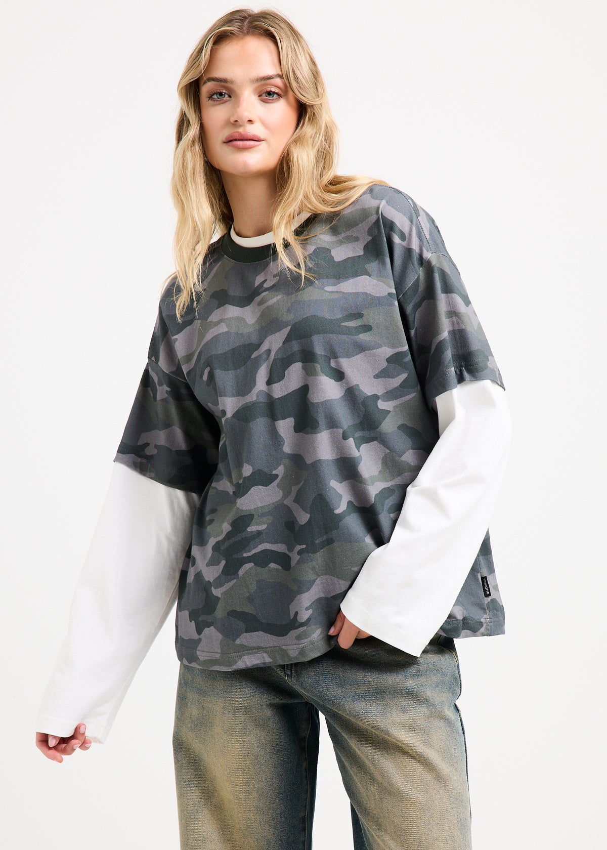 Indy Double Layer Camo Shirt ARMY GREEN