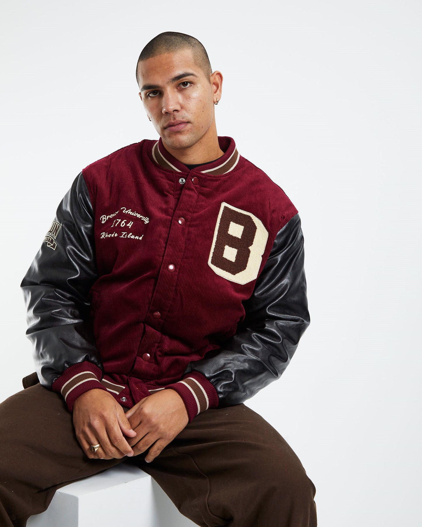 s Cord Letterman Jacket