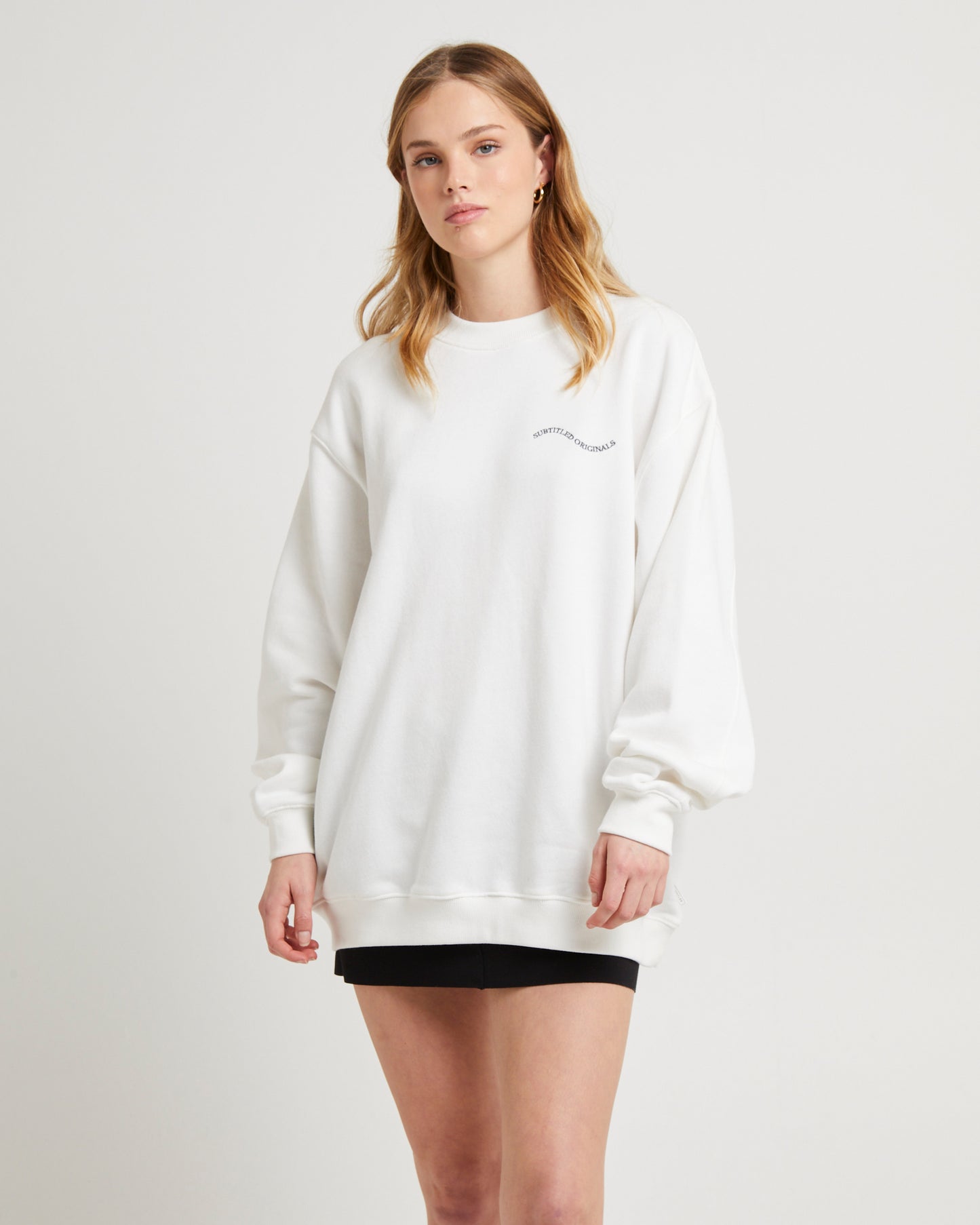 Oversized Wave Origin Fleece Crew Jumper