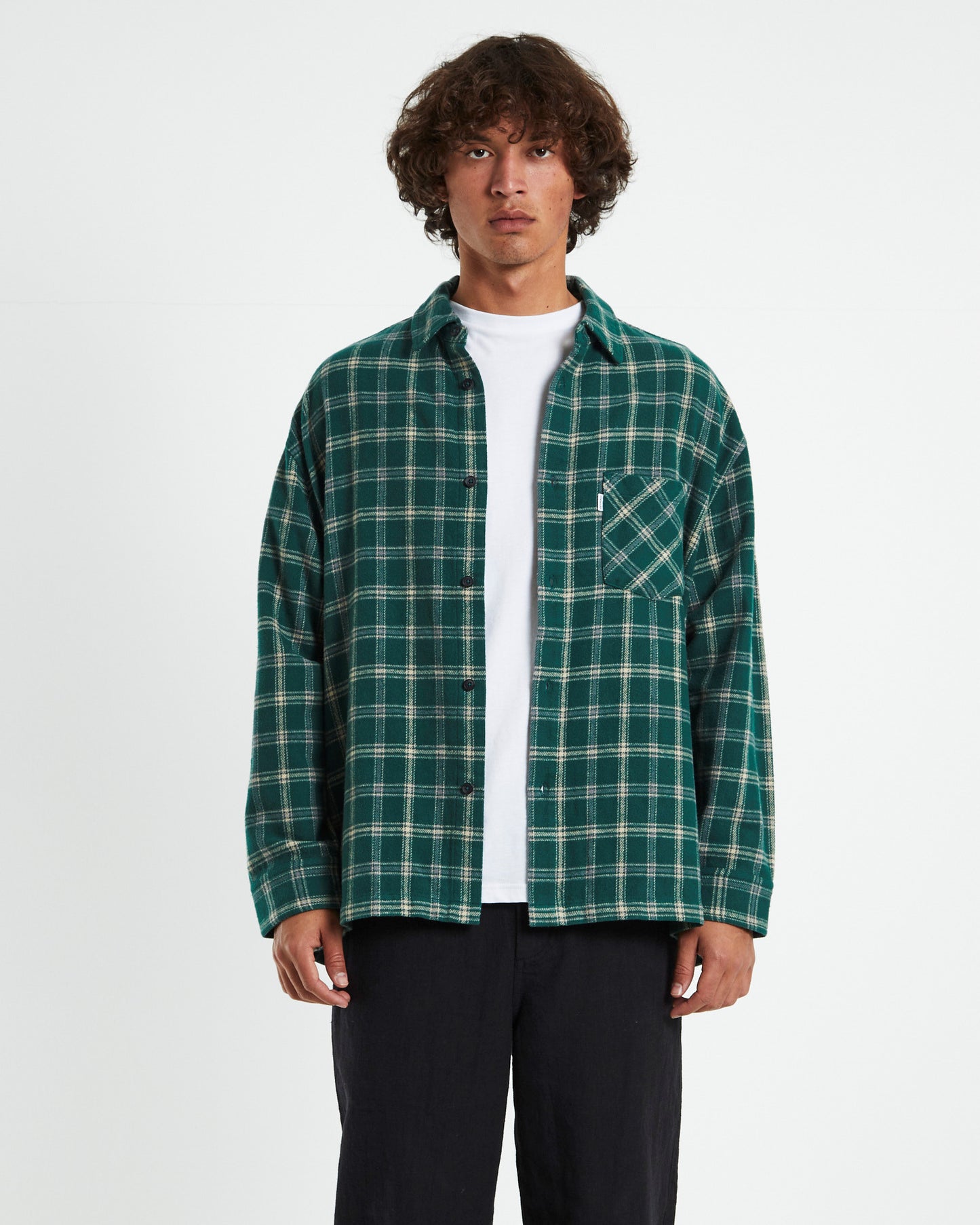 Portland Flanno Forest Green