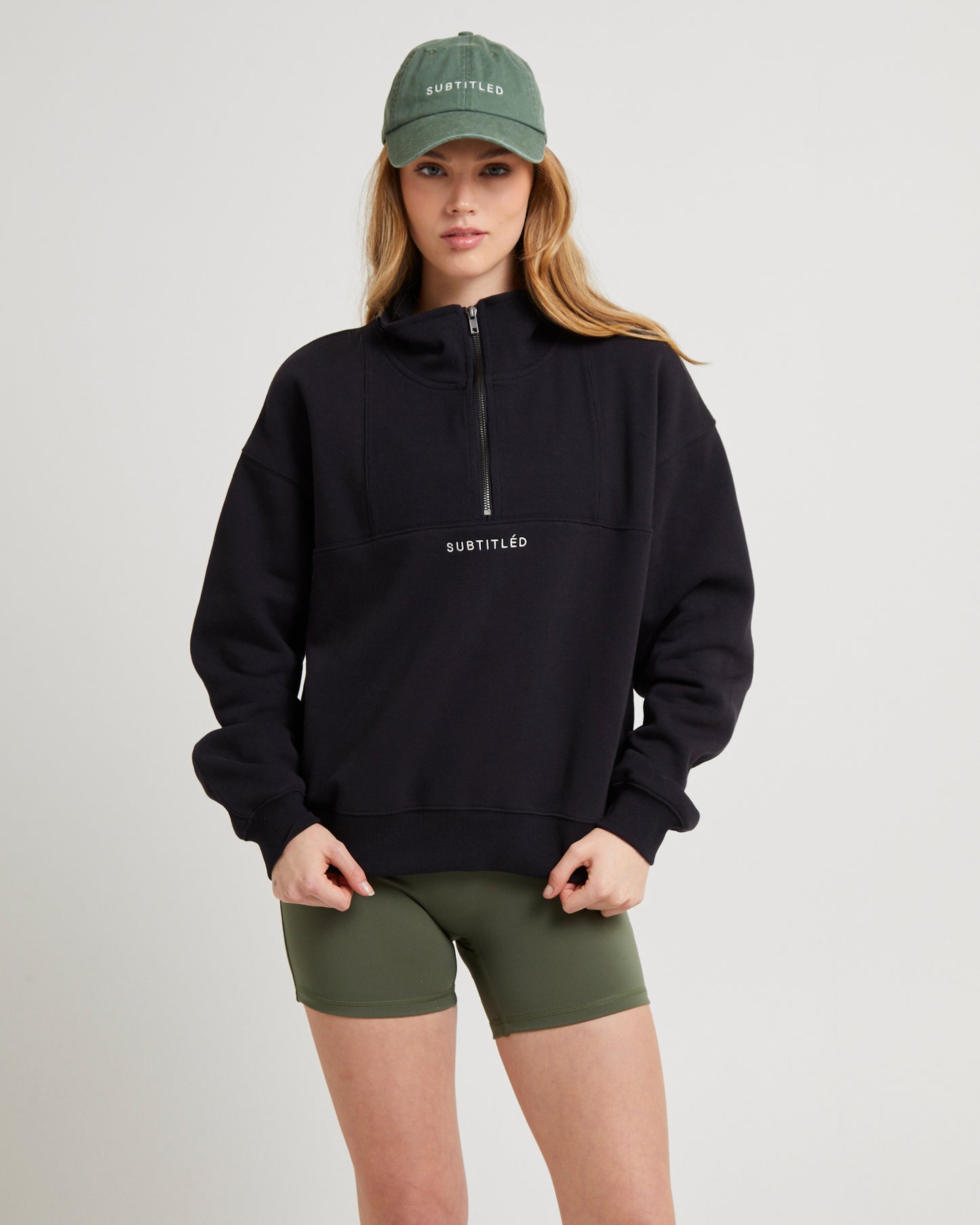 State Panelled Zip Front Fleece Almost Black