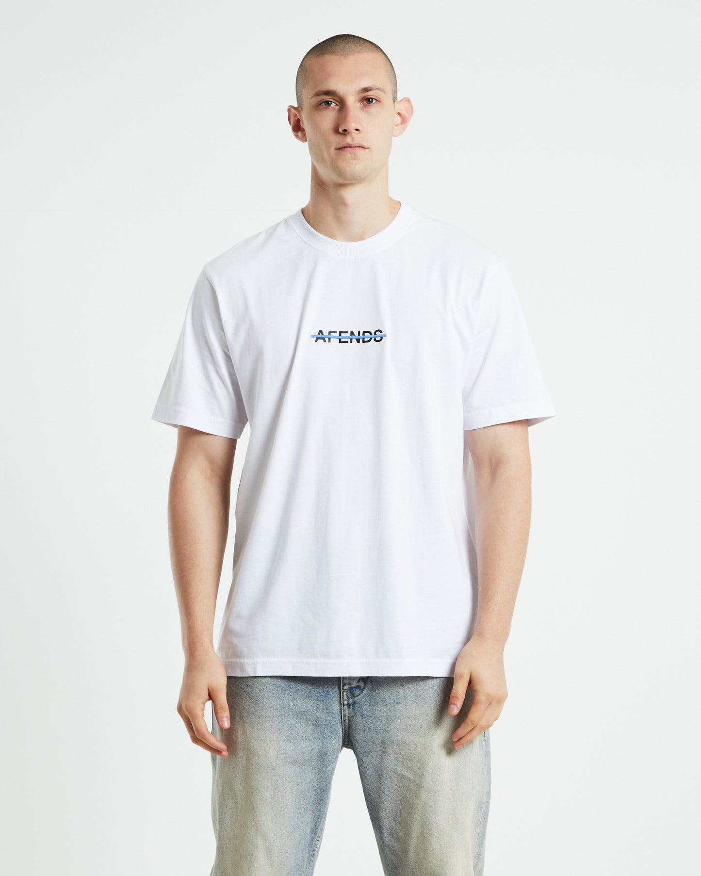 Liquid Recycled Retro Short Sleeve T-Shirt White