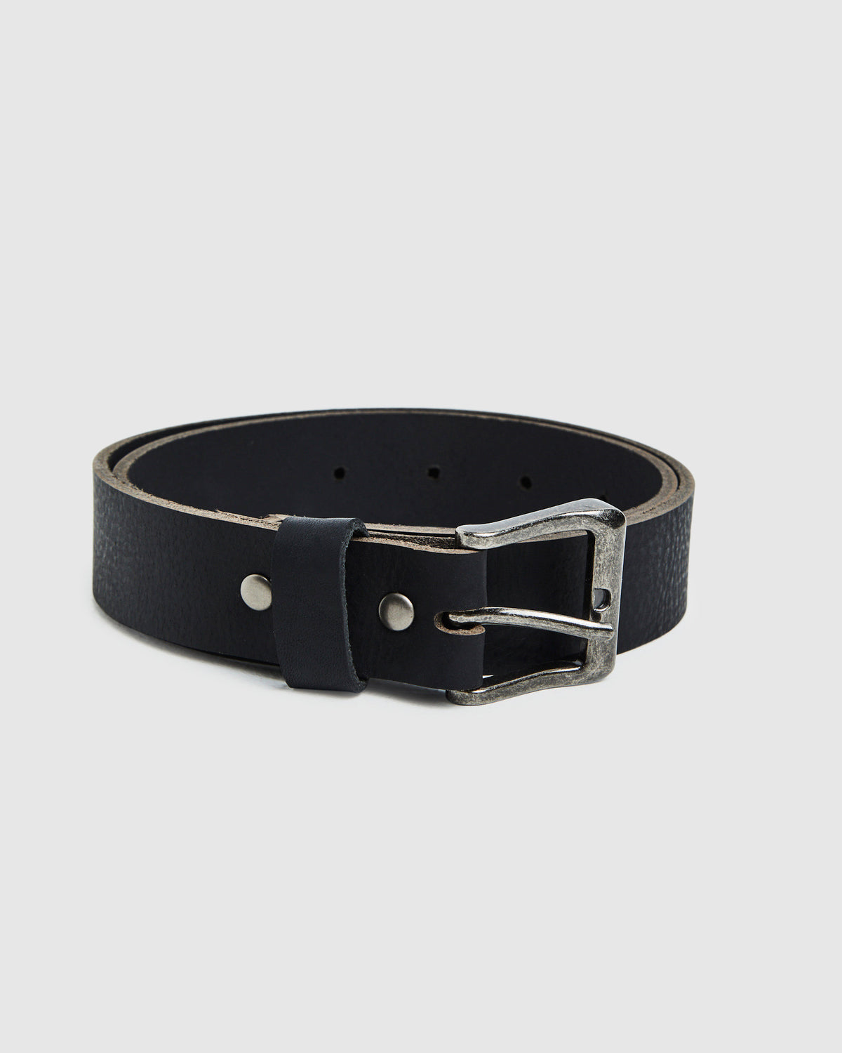 Australian-Made Genuine Leather Belt Black BLACK