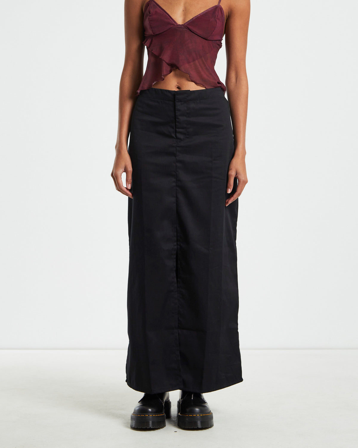 Haisley Cargo Maxi Skirt Black BLACK