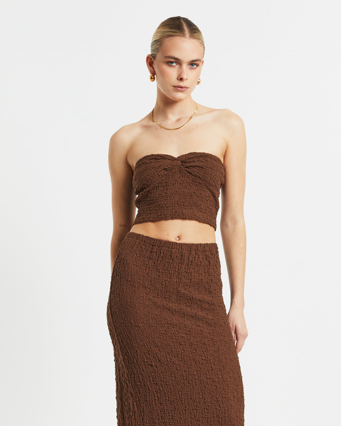 Skyla Texture Twist Bandeau Top