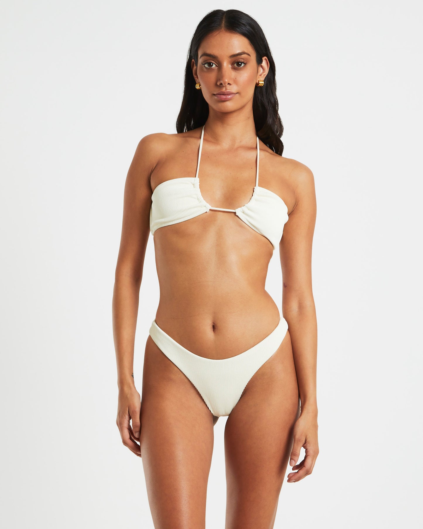 Rib Cross Front Bikini Top